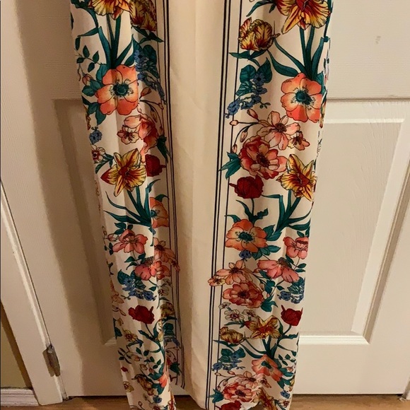 Nicole Miller Studio Ivory Floral Print Maxi Dress - Picture 4 of 5